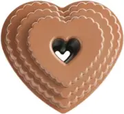 Nordic Ware Cast Bundt Bakeware Tiered Heart, 12-Cup, Toffee