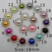 18mm Crystal Rhinestone button Flat back bead charm craft sewing buttons 10Pcs