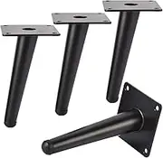 8 inch / 20cm Metal Furniture Legs, Tchosuz Pack of 4 Mid Century Modern Oblique Tapered Replacements Feet for Home DIY Projects Table Sofa Couch Chair