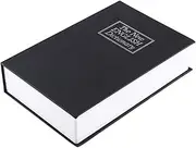 Book Safe Box, Deluxe Metal Construction, Tough and Robust to Keep Money, Jewelry Safe and Secure Discreetly, Lockbox, Hideaway, Security Container (24 * 15.5 * 5.5cm medium black key)