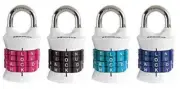 Master Lock 1535DWD Vertical Resettable Word Combination Lock - Pack of 4