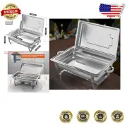 Elegant Chafing Dishes for Buffet - 8QT Stainless Steel Set with Smooth Edges