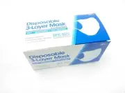 50-Pack Box Blue Disposable Face Masks with Earloop, 3 Layers (/RT6-MSK3PLYFD...