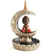 Baby Buddha Moon Backflow Incense Burner : NEW