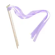 20Pcs Wedding Party Ribbon Streamers Sticks for Party Celebration Light Purple