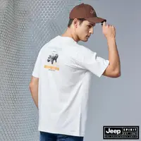 在飛比找momo購物網優惠-【JEEP】男裝 吉普車圖騰相印短袖T恤(白色)