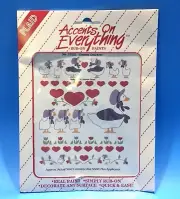 Plaid Accents On Everything Rub-On Paints Country Quackers Geese Hearts Tulips
