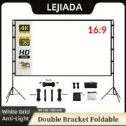 100" Stable Outdoor Projector Screen with Stand 16:9 4K 1080 HD Movie Screen