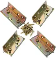 Heavy Duty Bed Rail Brackets Set Of 4 Non Mortise Fasteners For Wooden Beds