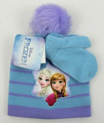 Disney Frozen 2 Kids Beanie and Mittens Set Elsa Anna