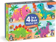 Mudpuppy - Dino Friends 4-in-a-Box Puzzle Set