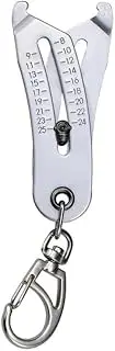 MISSCHILI Bolt Size Finder Keychain,Portable Precise Thread Size Checker Keychain,Bolt Size and Thread Identifier Gauges for Quickly Identify and Verify (1PCS)