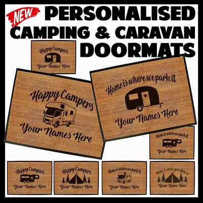 Personalised CARAVAN Christmas Gifts DOORMAT Funny Doormats Door Mat Home Gift