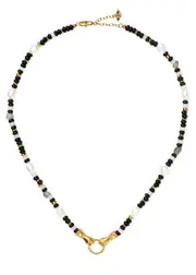 Missoma X Harris Reed In Good Hands Beaded Necklace - Black - One Size One Size