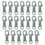 20 Pcs Plastic Lobster Claw Clasps Swivel Snap Hook Trigger Clip, Army Green
