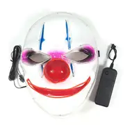Halloween Party Props Mask Clown Costume Adult Outfit Scary Spooky Horror Party Face Fancy Dress Cosplay Mask
