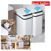 Compact 2.5 Gallon Touchless Sensor Trash Can - White - Perfect for Any Room
