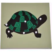NEW Educational KIDS Toy MONTESSORI TURTLE Wooden Knob ZOOLOGY Preschool PUZZLE