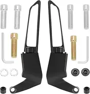 Anlseiod Motorcycle Mirrors Universal Adjustable 10MM / 8MM for Duke 390 250 MT-07 Kawasaki Z400 Z650 Z900 Z1000 Stealth Mirrors Motorcycle Wind Wing Side Mirrors Rotating Rear View Mirror left right