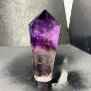 Top Natural amethyst Quartz obelisk Crystals Tower Point Wand Reiki Gmes 190g
