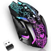 Wireless Gaming Mouse, Rechargeable Wireless Computer Mouse with Type-C Fast ...