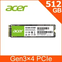 在飛比找PChome24h購物優惠-Acer 宏碁 FA100 512GB PCIe M.2 S