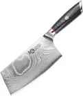 MITSUMOTO SAKARI 17 Cm Japanese Cleaver Knife, AUS-10 Damascus Steel Meat Cleave