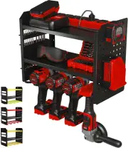 Power Tool Organizer Wall Mount - 3-Tier Heavy-Duty Metal Hand Tool Storage Rack