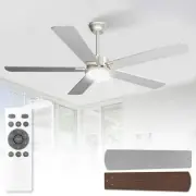 52 Inch Ceiling Fan with Light and Remote Mid-Century Modern Fan Light for Li...