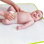 Changing Pad Portable Reinforced Seams - Reusable Changing Mat - Large Size - Diaper Change Mat White Color - Multi-Function Storage Bag