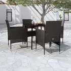5 Piece Garden Dining Set with Cushions Outdoor Furniture Patio Table Chai 99306