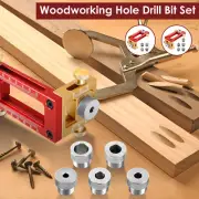 Dowel Jig Kit Aluminum Alloy 2 in 1 Drill Hole Guide Jig Adjustable ༆༆