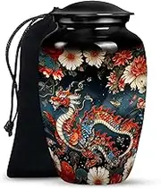 Dragon Large Size Urns for Human Ashes - Cremation Urns for Adult Ashes Women & Men - Holds Upto 200 Cubic Inches - Large Funeral Decorative Urn (Size - 10 Inch)