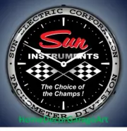 Sun Instruments LED Backlit Wall Clock, Garage Art HDGA
