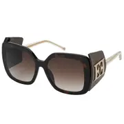 Escada SESD88V Women's Sunglasses Shiny Dark Havana