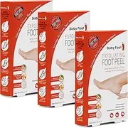 Baby Foot Original Exfoliant Foot Peel Mask - Repair Rough Dry Cracked Feet and remove Dead Skin, Repair Heels and enjoy Baby Soft Smooth Feet - 70mls in each Lavender Scented Pair contains 17 natural extracts (3 Pack)