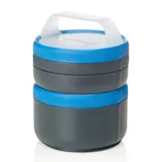 Humangear Stax XL EatSystem Food Containers - Grey / Blue