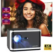 580ANSI Projector Android 11 4K 1080P Wifi6 Voice Control H713 Electronic Focus