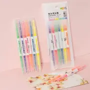 60ml Glitter Highlighter Markers 6 Pack Set B Chisel Tip Highlighters Assorted