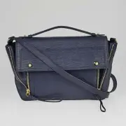 3.1 Phillip Lim Pashli Leather Messenger Satchel Bag in Ink Blue