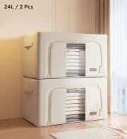 Joybos® Cotton Foldable Clothes Storage Box 24L/15.7X11.8X7.9” 4 pcs