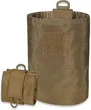 Dump Pouch Tactical Belt Molle Mag Pouches,Roll Up Foldable Recovery Utility Magazine Tool Waist Storage Bag.