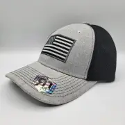 Runs Deep Tactical American Flag Cap Hat Gray Stars and Stripes Snapback OSFM