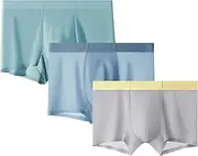 [Generic] Gentlemen's 3-Pack Trunks: Soft, Stretchable Underwear with Assorted Designs for All-Day Comfort