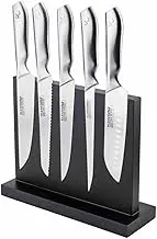 Kleva Range Double-Sided Magnetic Knife Block. Universal Knife Holder for Safe & Stylish Storage | Stand w. Strong Magnets & Non-Slip Base | Space-Saving Kitchen Knife Organiser (Knives Not Included)