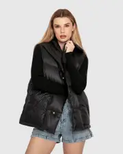 [Belle & Bloom] Over My Head Hooded Puffer Vest - Black