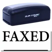 Large Pre-Inked Times Faxed with Line Stamp Size 7/8" Tall x 2-1/4" Wide