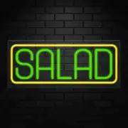 Salad Sign for Business Displays | LED Flex Neon | 32"W x 13"H x 1"D
