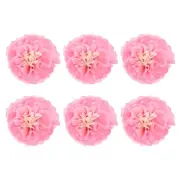 Crepe Paper Flowers, Pink Tissue Paper Flowers - 8 x 8 Inch / 6 Pcs