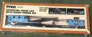 HO 865 TYCO OPERATING CRANE CAR WITH BOOM TENDER SET (b4)